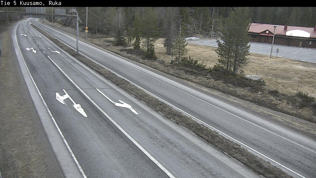 Weather Camera Image Väg 5 Kuusamo, Ruka, Kuusamo, Pohjois-Pohjanmaa