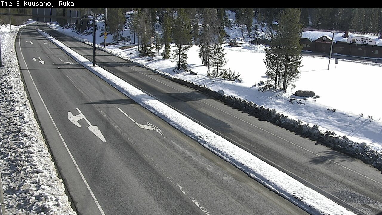Weather Camera Image Väg 5 Kuusamo, Ruka, Kuusamo, Pohjois-Pohjanmaa