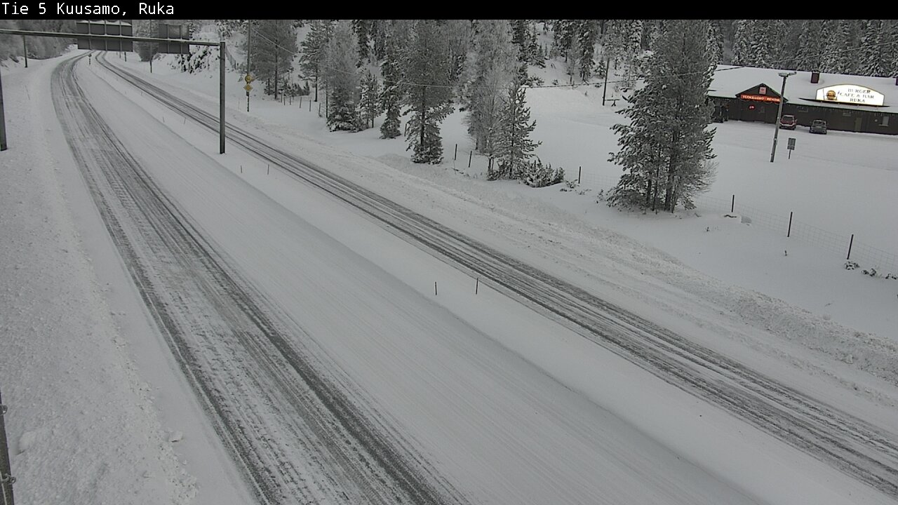 Weather Camera Image Väg 5 Kuusamo, Ruka, Kuusamo, Pohjois-Pohjanmaa