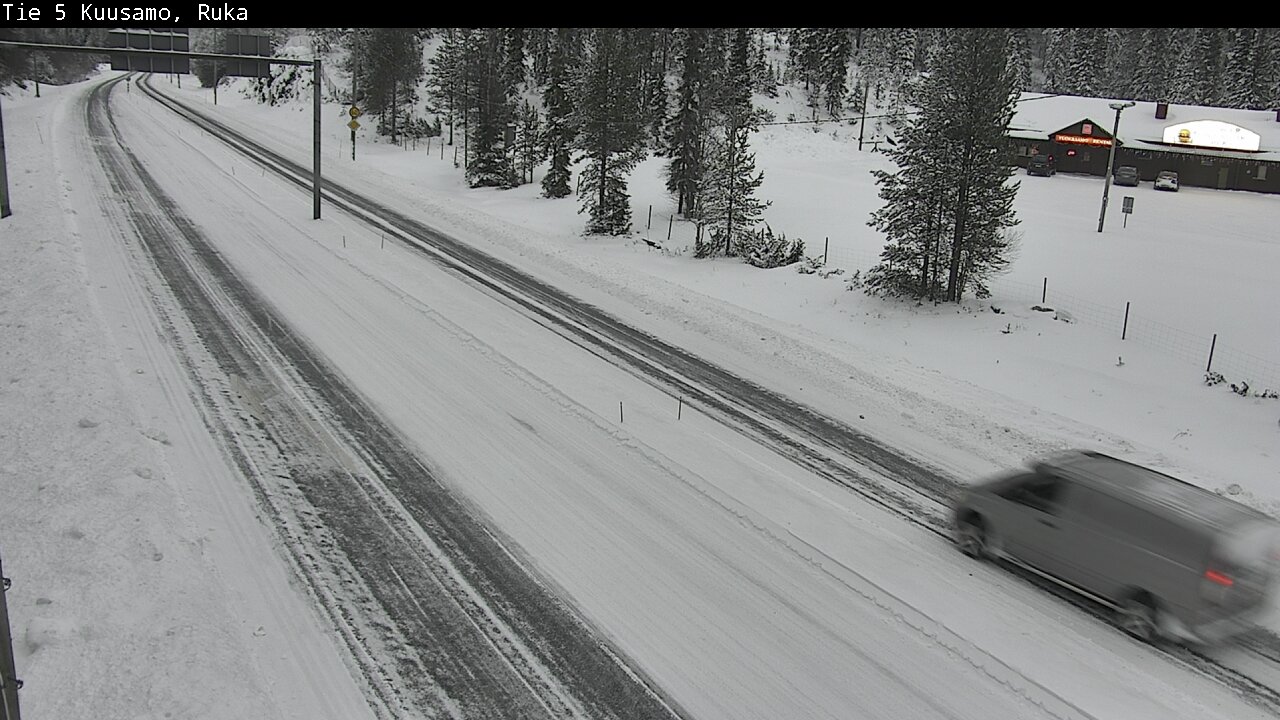 Weather Camera Image Väg 5 Kuusamo, Ruka, Kuusamo, Pohjois-Pohjanmaa