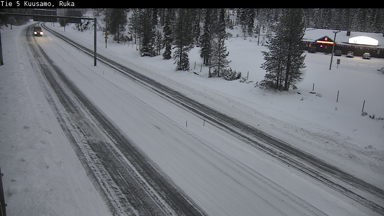 Weather Camera Image Väg 5 Kuusamo, Ruka, Kuusamo, Pohjois-Pohjanmaa