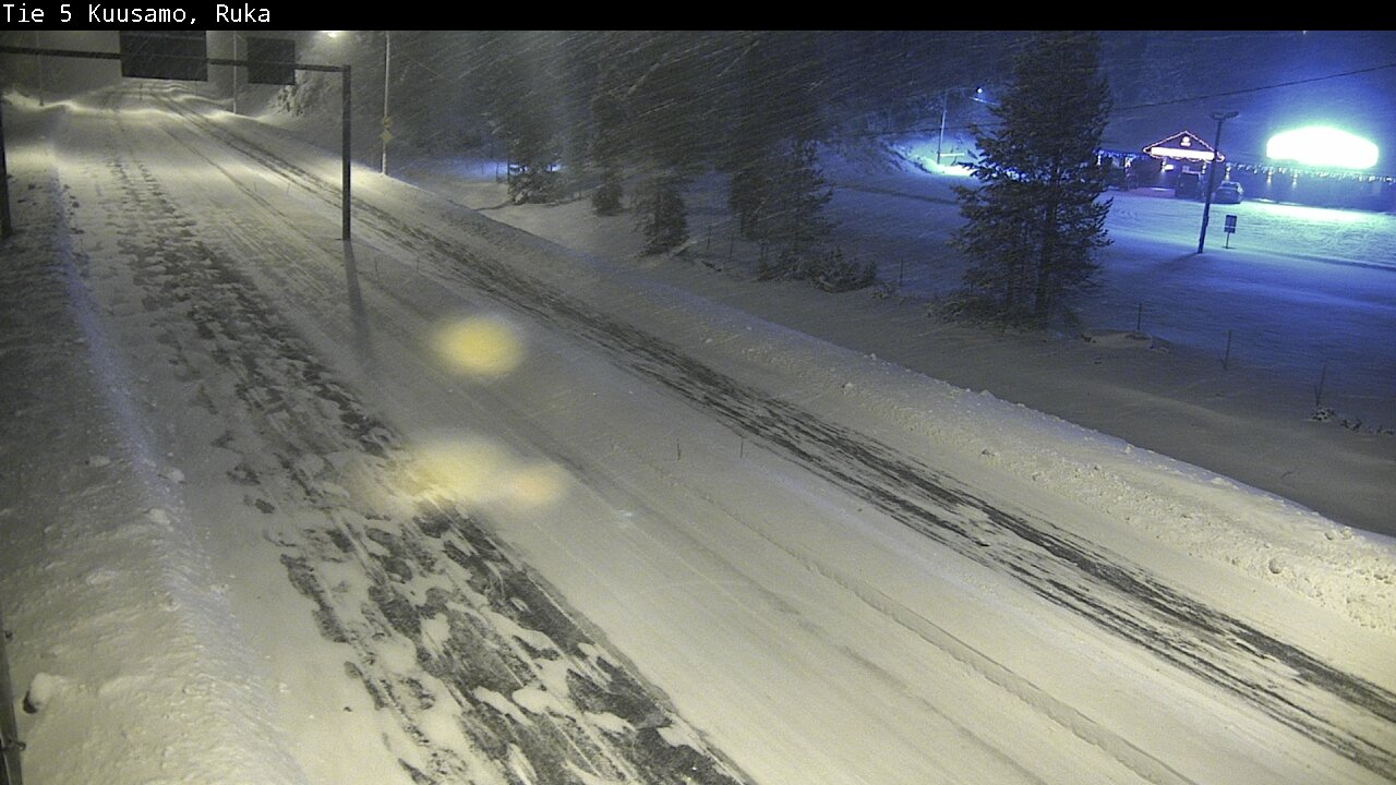 Weather Camera Image Väg 5 Kuusamo, Ruka, Kuusamo, Pohjois-Pohjanmaa