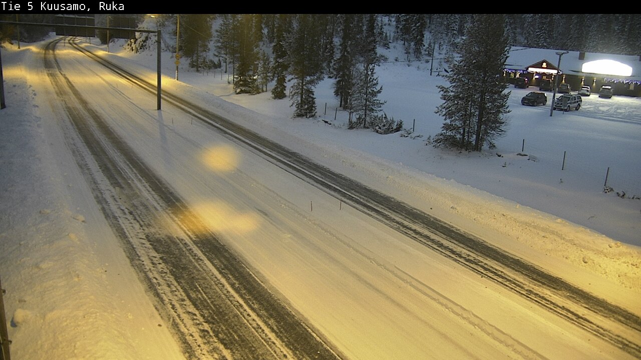 Weather Camera Image Väg 5 Kuusamo, Ruka, Kuusamo, Pohjois-Pohjanmaa