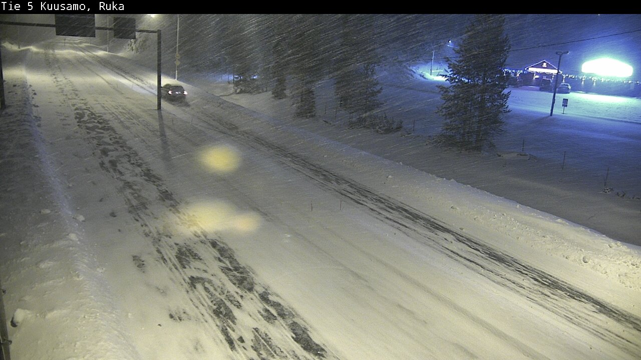 Weather Camera Image Väg 5 Kuusamo, Ruka, Kuusamo, Pohjois-Pohjanmaa