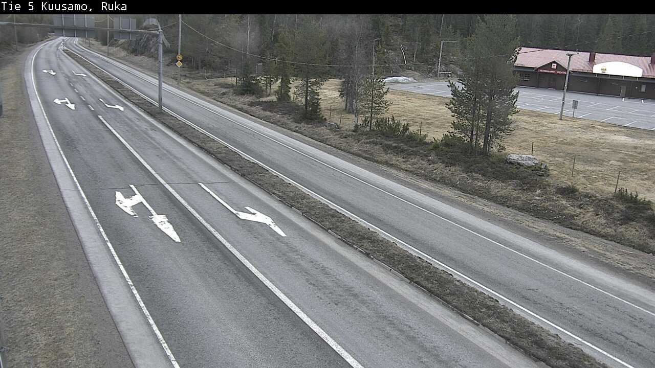 Weather Camera Image Väg 5 Kuusamo, Ruka, Kuusamo, Pohjois-Pohjanmaa