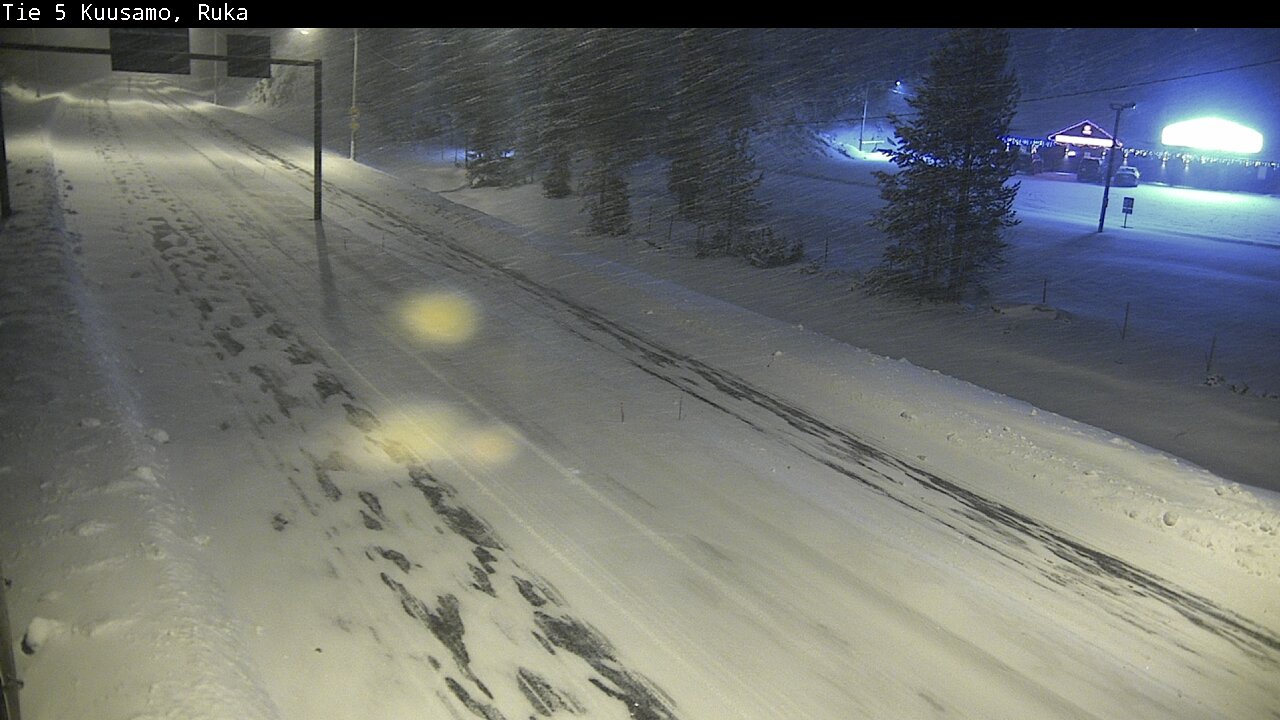 Weather Camera Image Väg 5 Kuusamo, Ruka, Kuusamo, Pohjois-Pohjanmaa