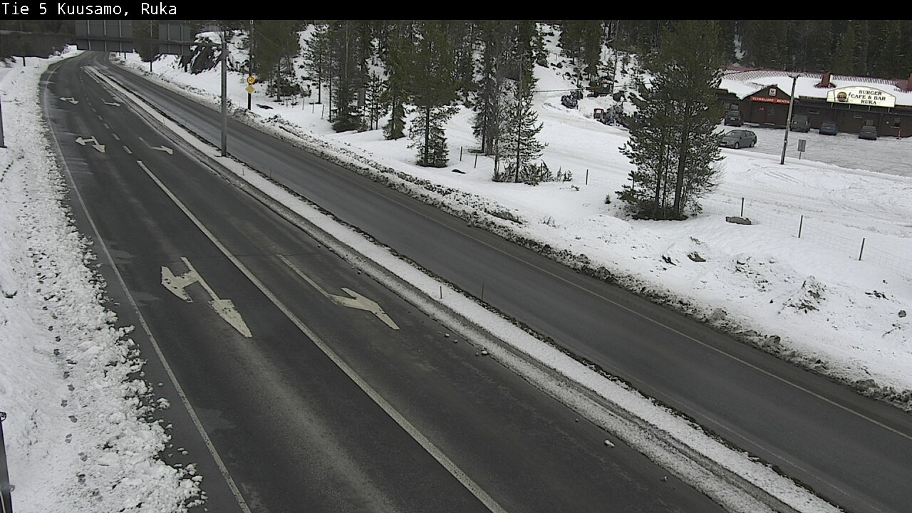 Weather Camera Image Väg 5 Kuusamo, Ruka, Kuusamo, Pohjois-Pohjanmaa