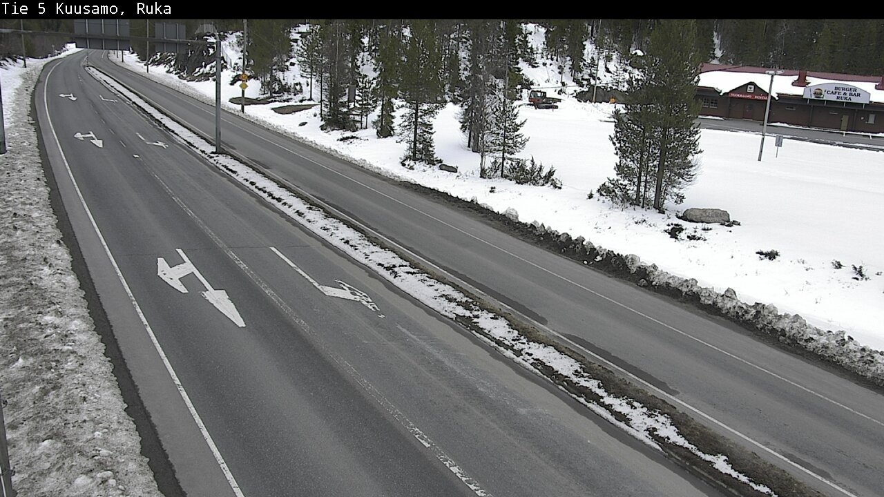 Weather Camera Image Väg 5 Kuusamo, Ruka, Kuusamo, Pohjois-Pohjanmaa