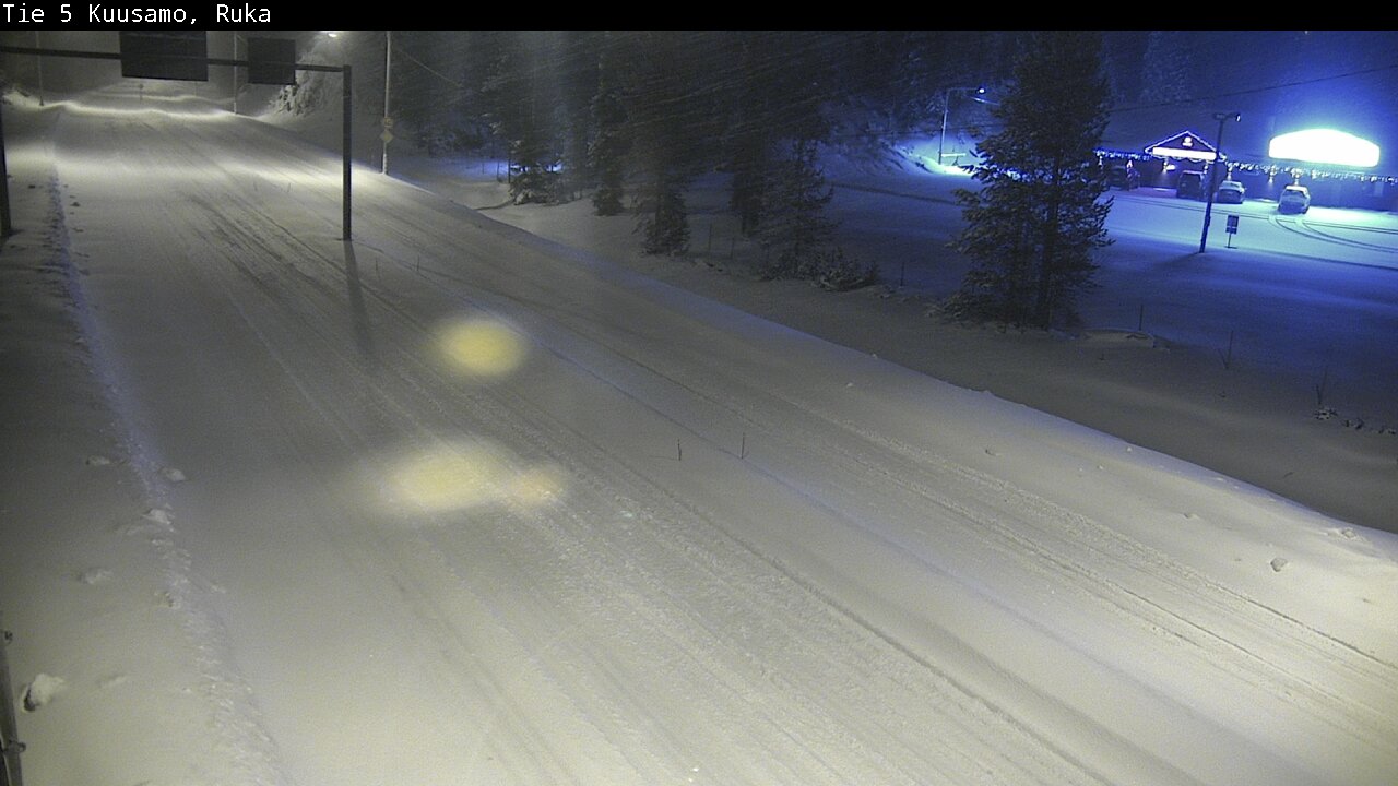 Weather Camera Image Väg 5 Kuusamo, Ruka, Kuusamo, Pohjois-Pohjanmaa