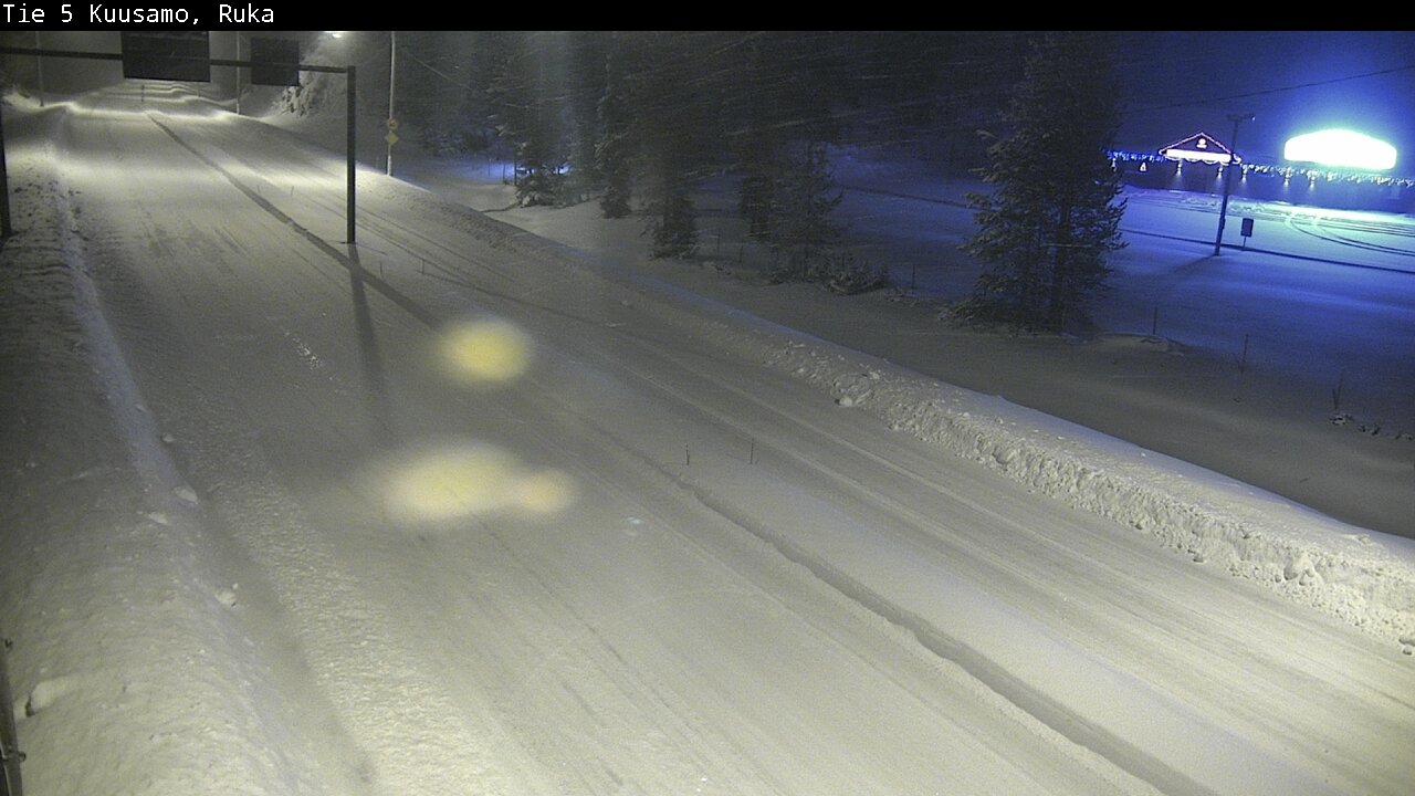 Weather Camera Image Väg 5 Kuusamo, Ruka, Kuusamo, Pohjois-Pohjanmaa