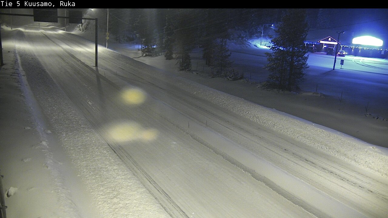 Weather Camera Image Väg 5 Kuusamo, Ruka, Kuusamo, Pohjois-Pohjanmaa