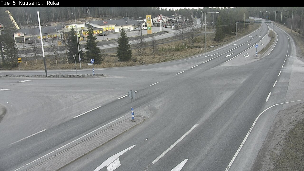 Weather Camera Image Väg 5 Kuusamo, Ruka, Kuusamo, Pohjois-Pohjanmaa