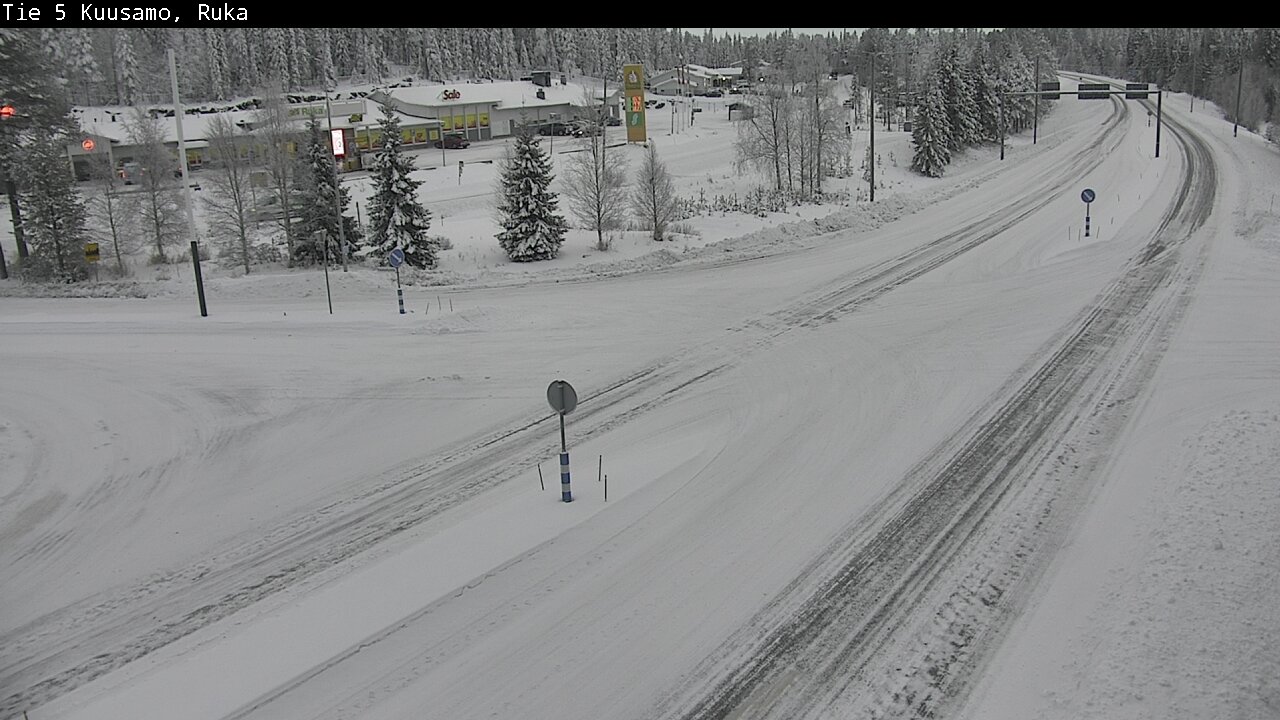 Weather Camera Image Väg 5 Kuusamo, Ruka, Kuusamo, Pohjois-Pohjanmaa