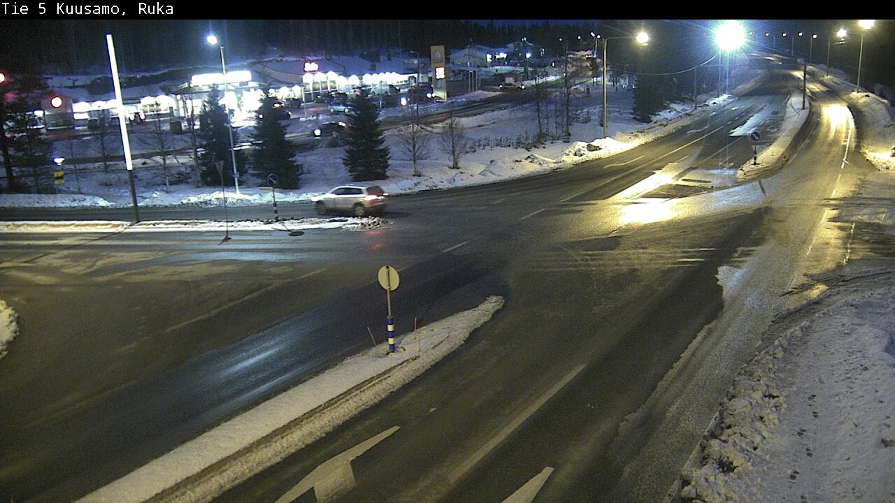 Weather Camera Image Väg 5 Kuusamo, Ruka, Kuusamo, Pohjois-Pohjanmaa