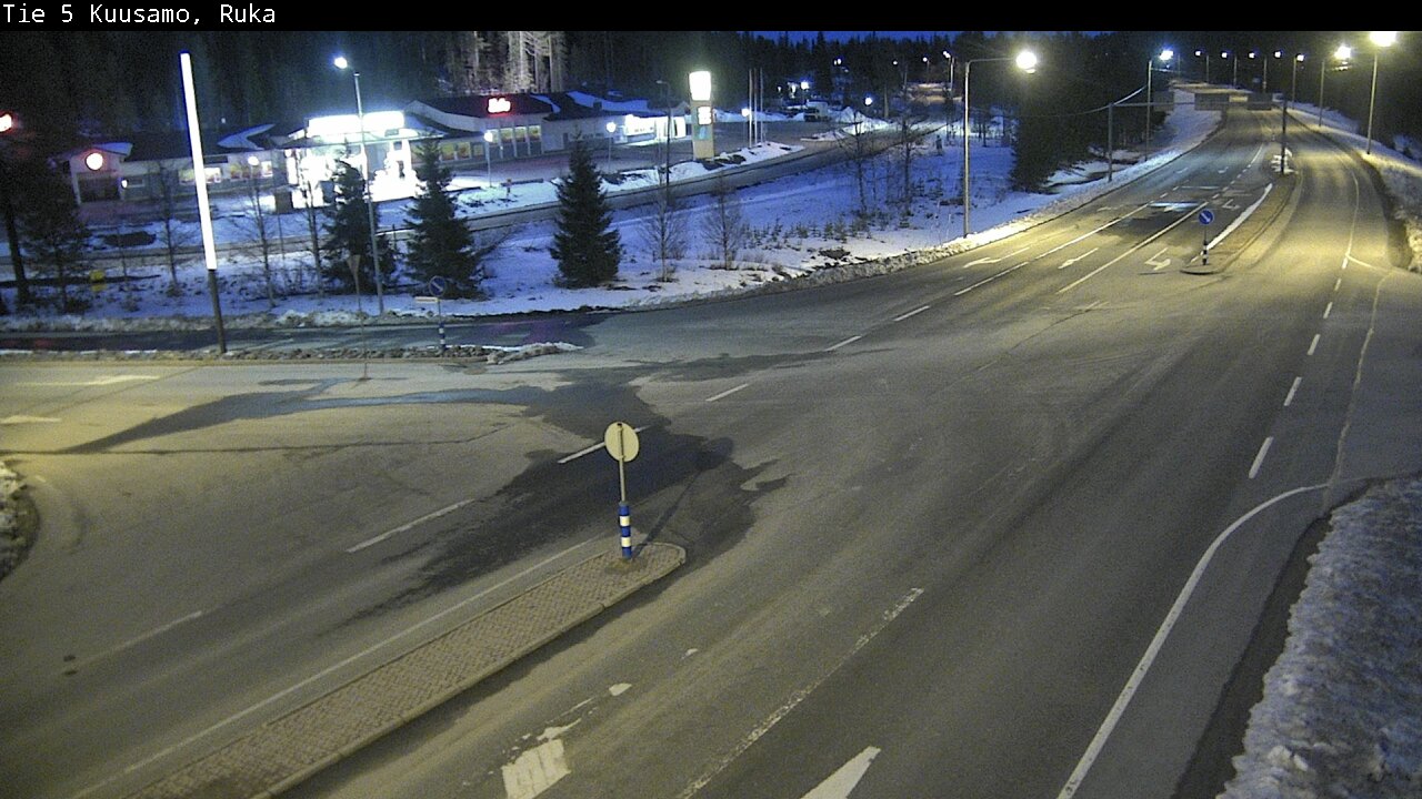 Weather Camera Image Väg 5 Kuusamo, Ruka, Kuusamo, Pohjois-Pohjanmaa