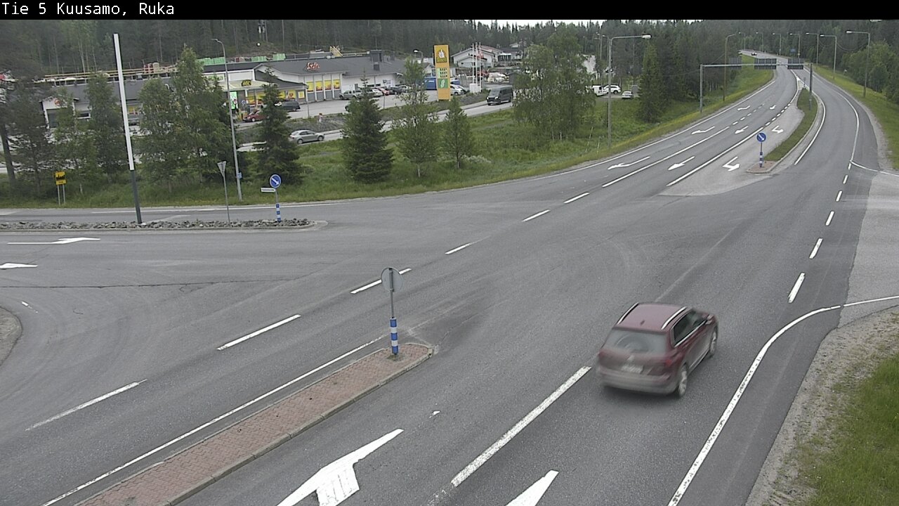 Weather Camera Image Väg 5 Kuusamo, Ruka, Kuusamo, Pohjois-Pohjanmaa