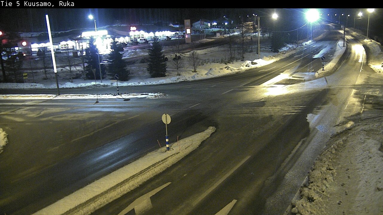 Weather Camera Image Väg 5 Kuusamo, Ruka, Kuusamo, Pohjois-Pohjanmaa