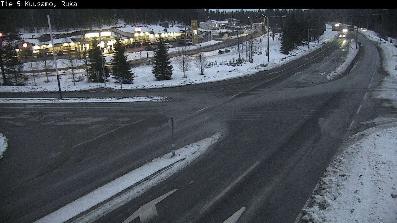 Weather Camera Image Väg 5 Kuusamo, Ruka, Kuusamo, Pohjois-Pohjanmaa
