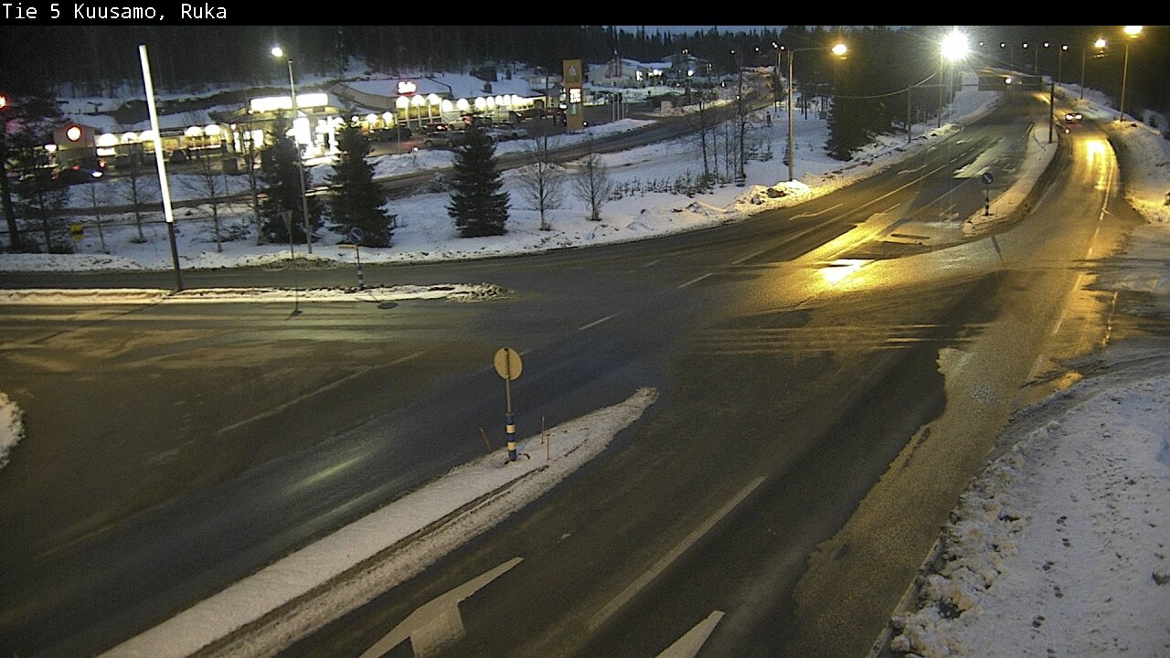 Weather Camera Image Väg 5 Kuusamo, Ruka, Kuusamo, Pohjois-Pohjanmaa