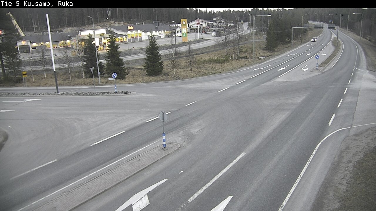 Weather Camera Image Väg 5 Kuusamo, Ruka, Kuusamo, Pohjois-Pohjanmaa