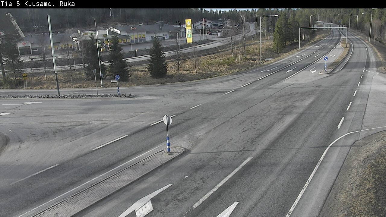 Weather Camera Image Väg 5 Kuusamo, Ruka, Kuusamo, Pohjois-Pohjanmaa