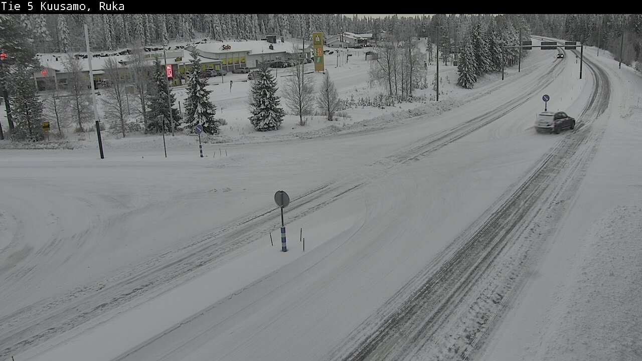 Weather Camera Image Väg 5 Kuusamo, Ruka, Kuusamo, Pohjois-Pohjanmaa