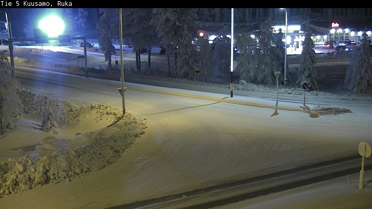 Weather Camera Image Väg 5 Kuusamo, Ruka, Kuusamo, Pohjois-Pohjanmaa
