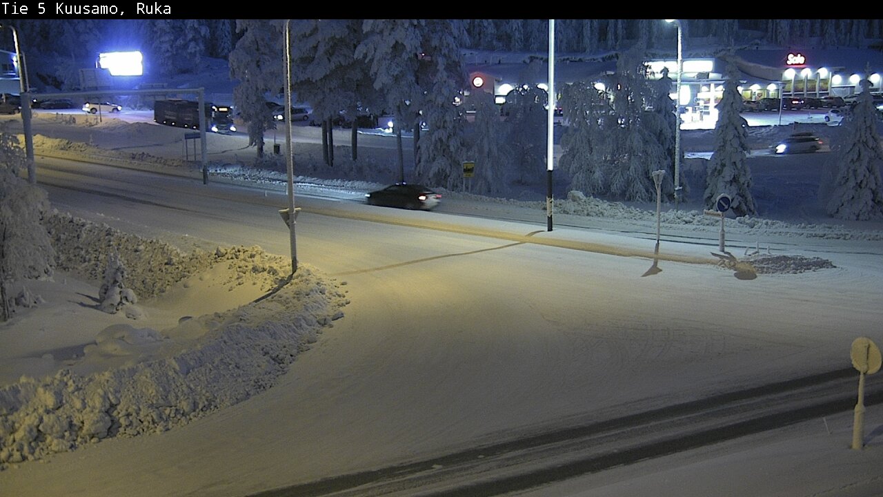 Weather Camera Image Väg 5 Kuusamo, Ruka, Kuusamo, Pohjois-Pohjanmaa