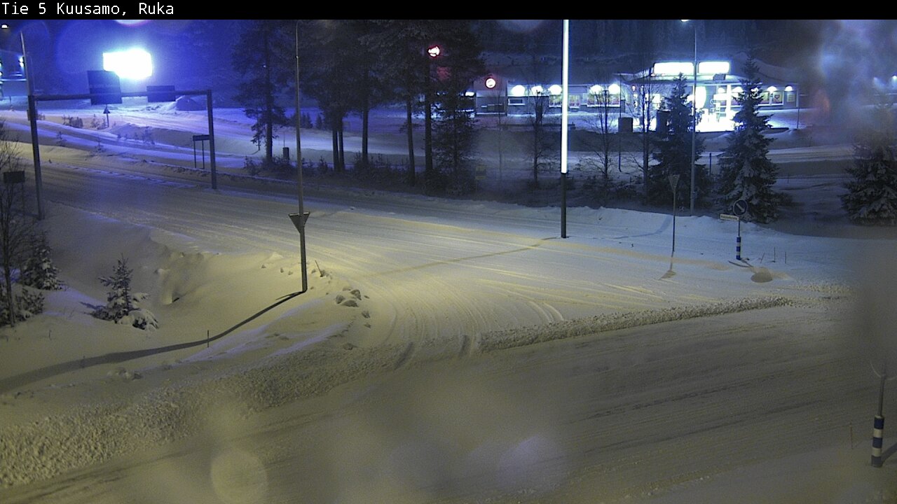 Weather Camera Image Väg 5 Kuusamo, Ruka, Kuusamo, Pohjois-Pohjanmaa