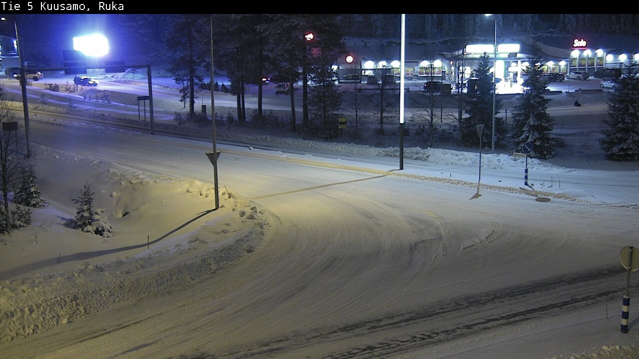 Weather Camera Image Väg 5 Kuusamo, Ruka, Kuusamo, Pohjois-Pohjanmaa