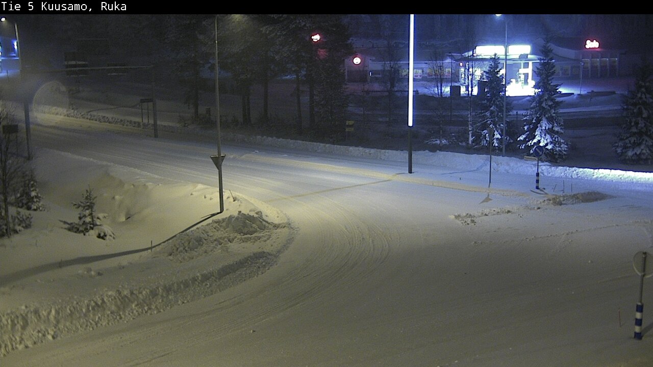 Weather Camera Image Väg 5 Kuusamo, Ruka, Kuusamo, Pohjois-Pohjanmaa