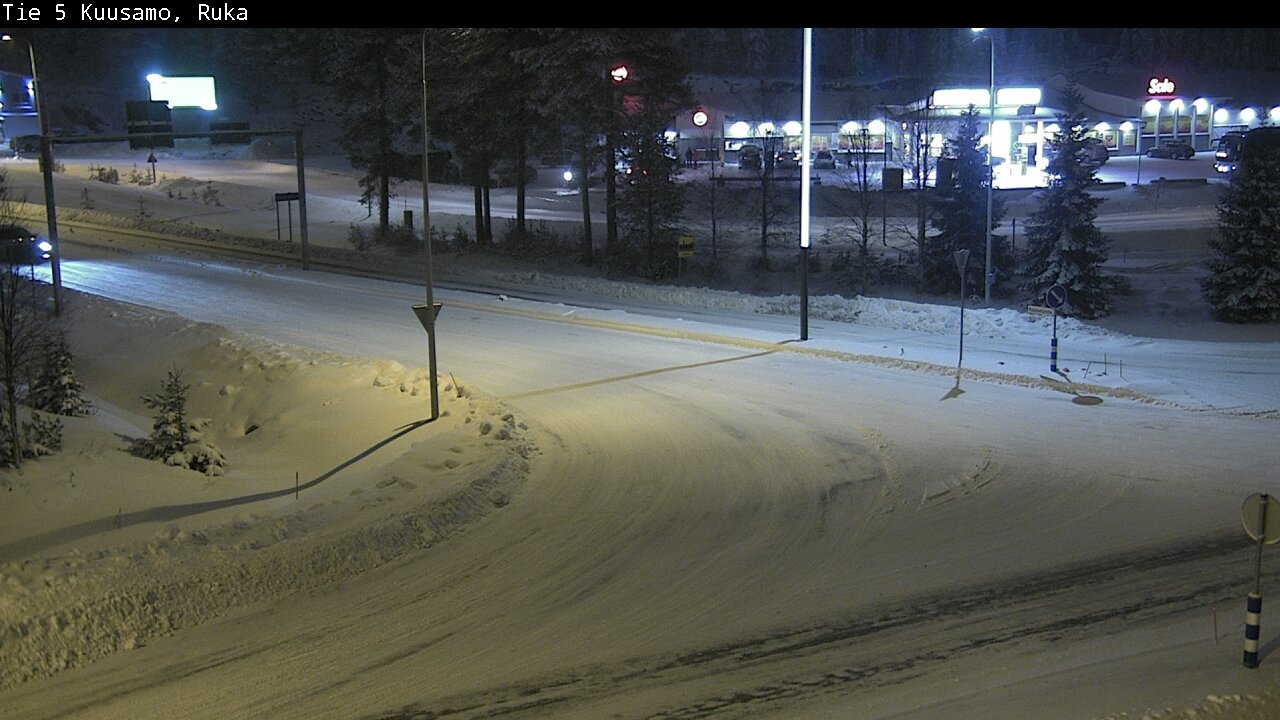 Weather Camera Image Väg 5 Kuusamo, Ruka, Kuusamo, Pohjois-Pohjanmaa