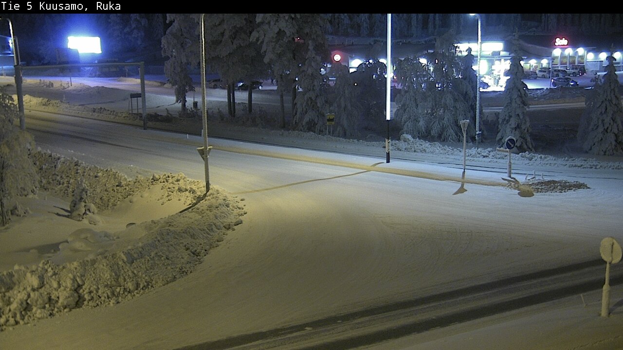 Weather Camera Image Väg 5 Kuusamo, Ruka, Kuusamo, Pohjois-Pohjanmaa