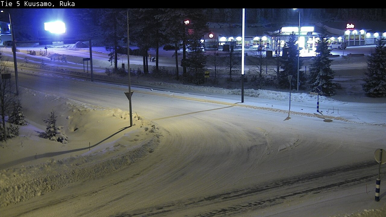 Weather Camera Image Väg 5 Kuusamo, Ruka, Kuusamo, Pohjois-Pohjanmaa