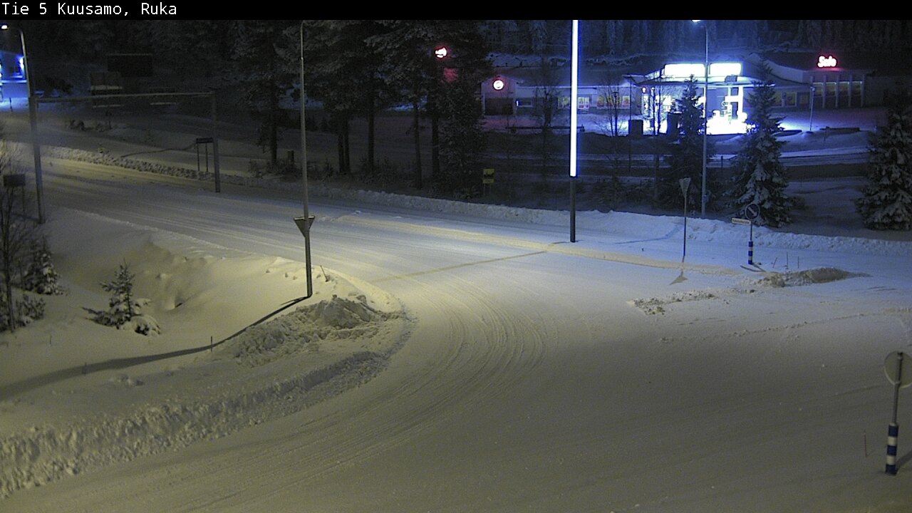 Weather Camera Image Väg 5 Kuusamo, Ruka, Kuusamo, Pohjois-Pohjanmaa