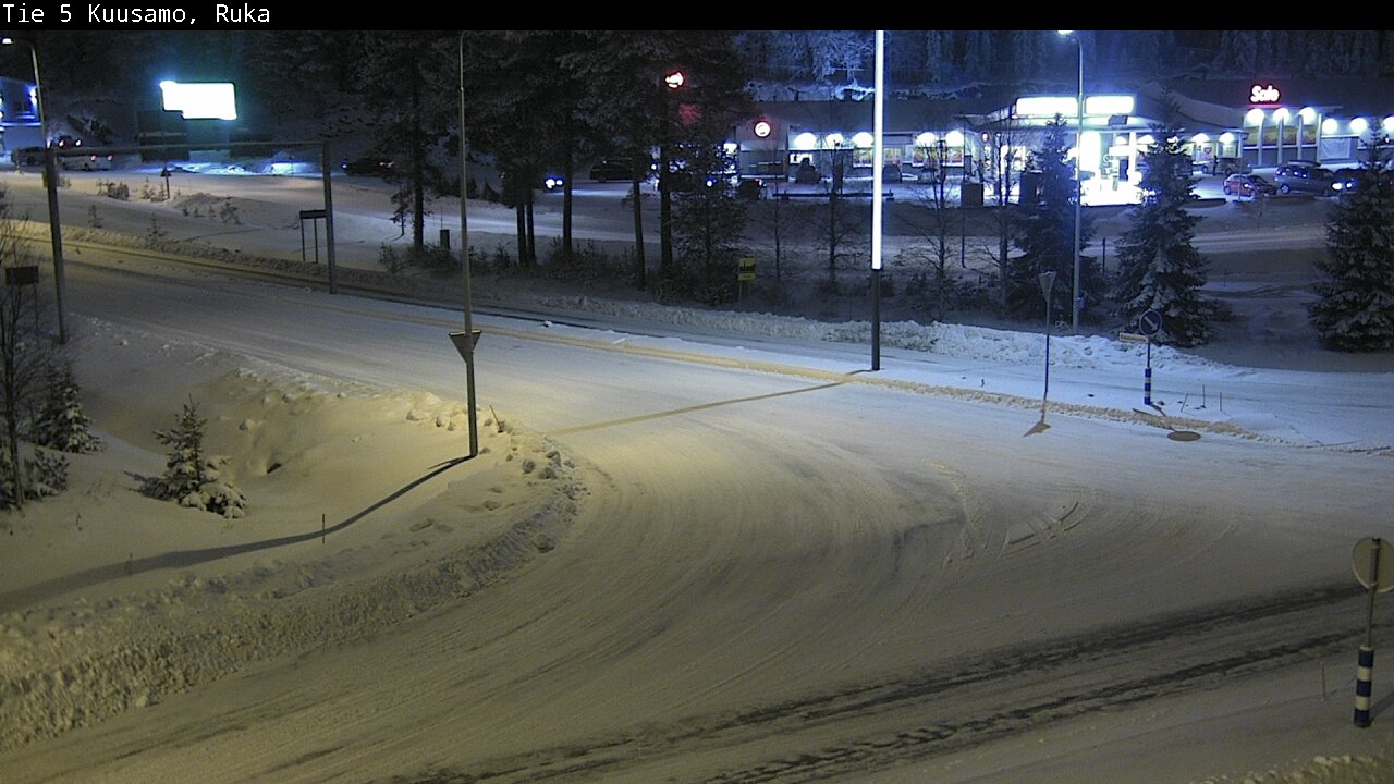 Weather Camera Image Väg 5 Kuusamo, Ruka, Kuusamo, Pohjois-Pohjanmaa
