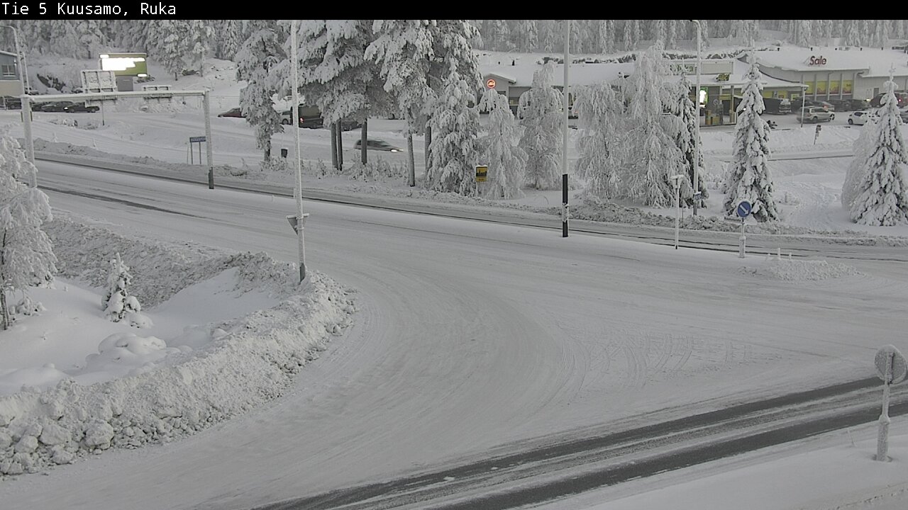 Weather Camera Image Väg 5 Kuusamo, Ruka, Kuusamo, Pohjois-Pohjanmaa