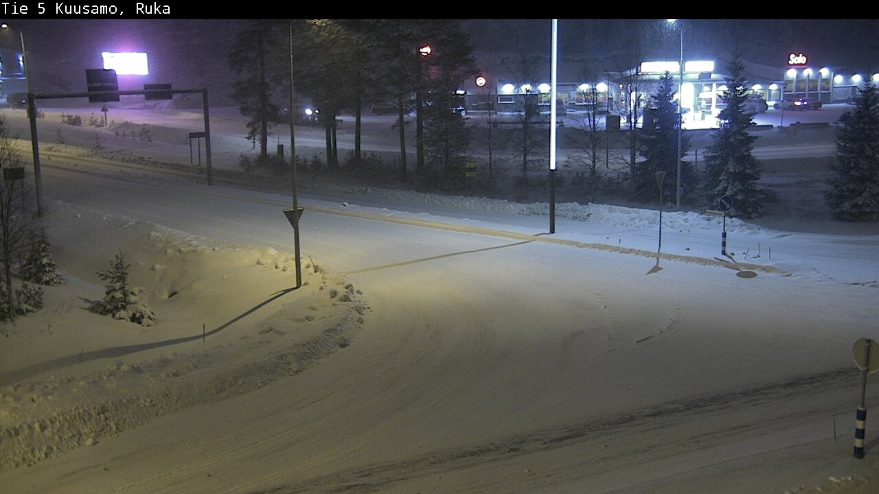 Weather Camera Image Väg 5 Kuusamo, Ruka, Kuusamo, Pohjois-Pohjanmaa