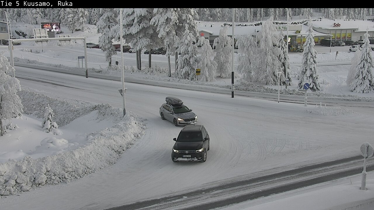 Weather Camera Image Väg 5 Kuusamo, Ruka, Kuusamo, Pohjois-Pohjanmaa