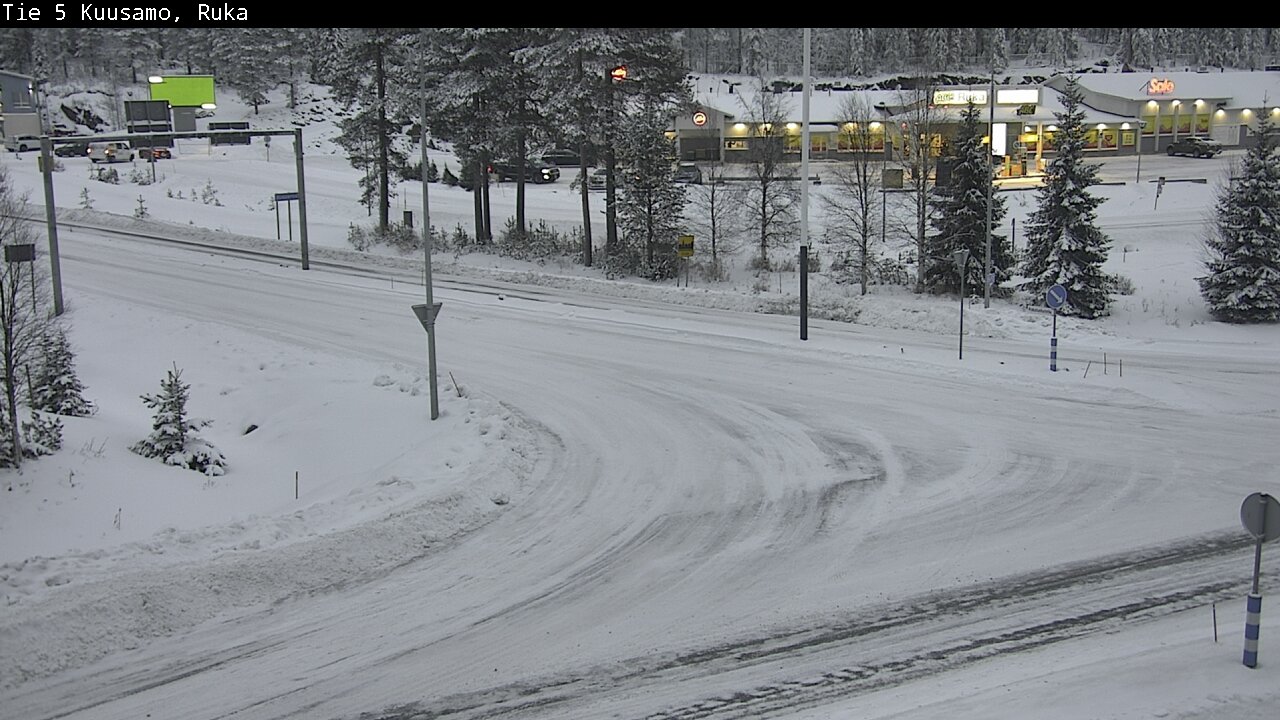 Weather Camera Image Väg 5 Kuusamo, Ruka, Kuusamo, Pohjois-Pohjanmaa