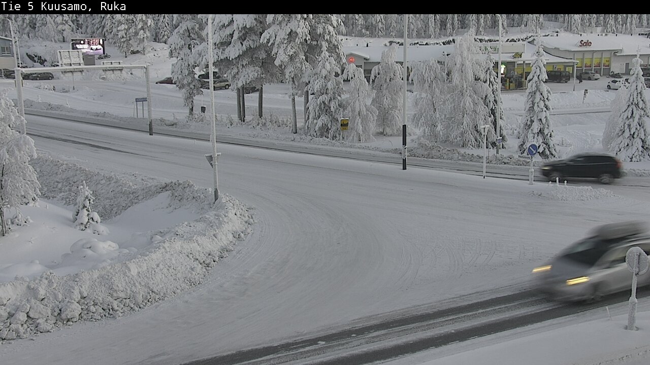 Weather Camera Image Väg 5 Kuusamo, Ruka, Kuusamo, Pohjois-Pohjanmaa