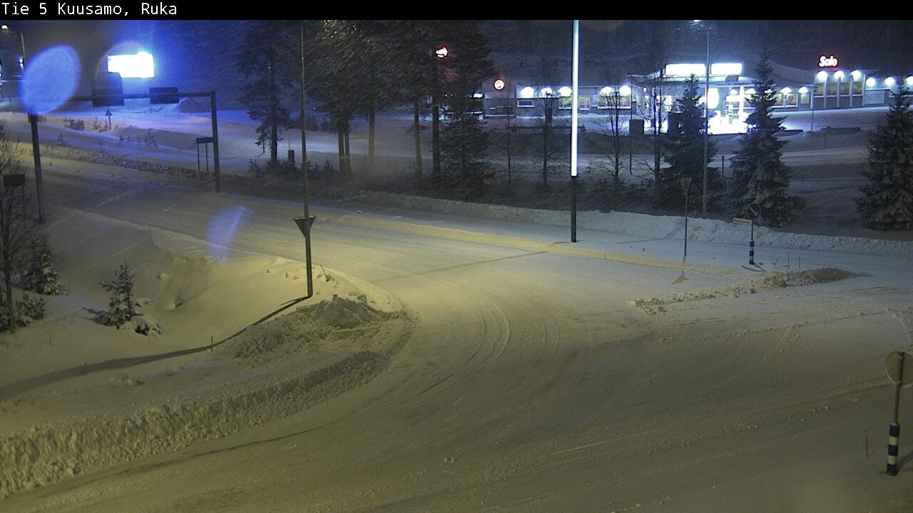 Weather Camera Image Väg 5 Kuusamo, Ruka, Kuusamo, Pohjois-Pohjanmaa
