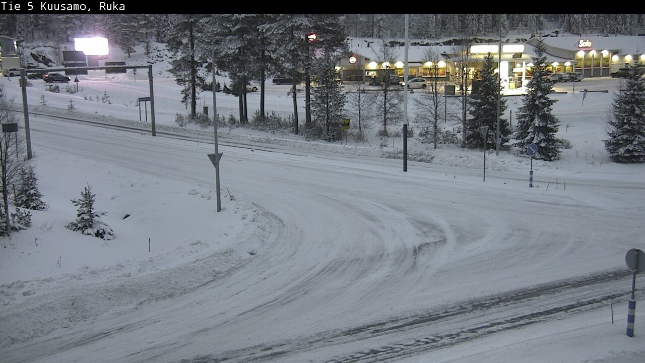 Weather Camera Image Väg 5 Kuusamo, Ruka, Kuusamo, Pohjois-Pohjanmaa