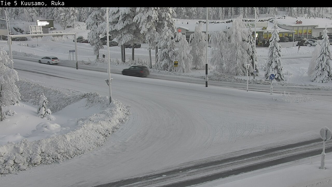 Weather Camera Image Väg 5 Kuusamo, Ruka, Kuusamo, Pohjois-Pohjanmaa