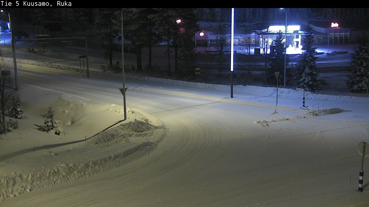 Weather Camera Image Väg 5 Kuusamo, Ruka, Kuusamo, Pohjois-Pohjanmaa