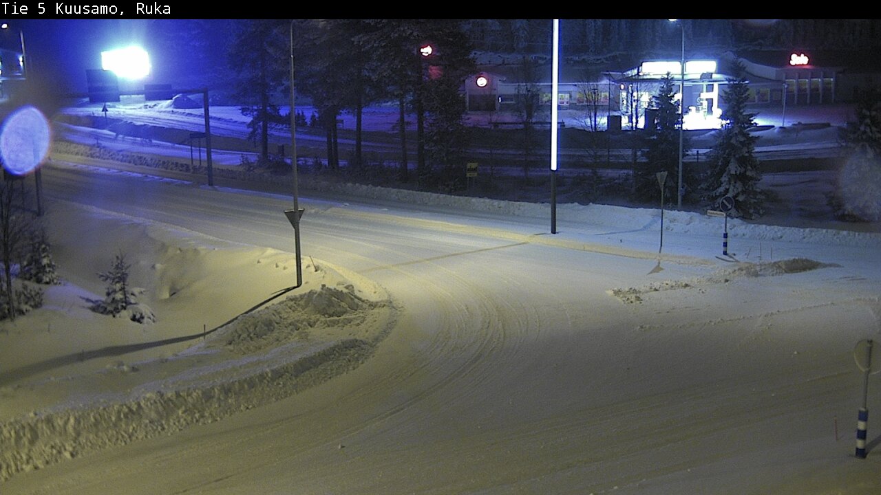 Weather Camera Image Väg 5 Kuusamo, Ruka, Kuusamo, Pohjois-Pohjanmaa