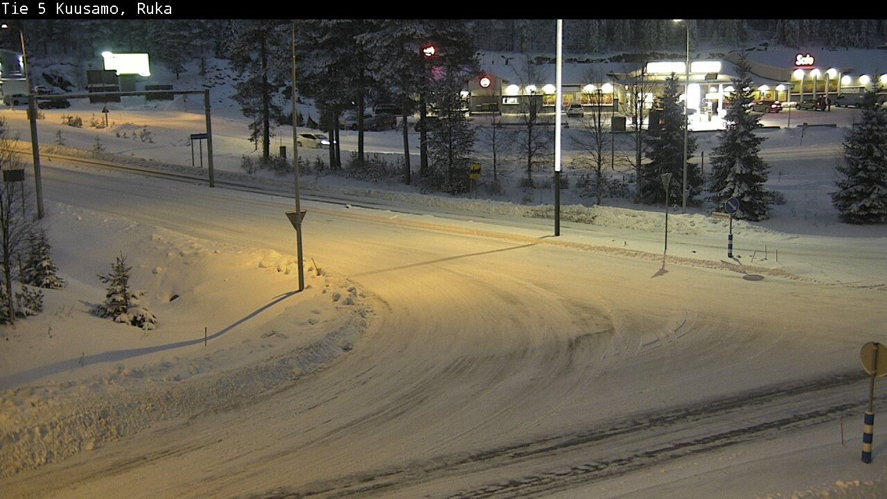 Weather Camera Image Väg 5 Kuusamo, Ruka, Kuusamo, Pohjois-Pohjanmaa
