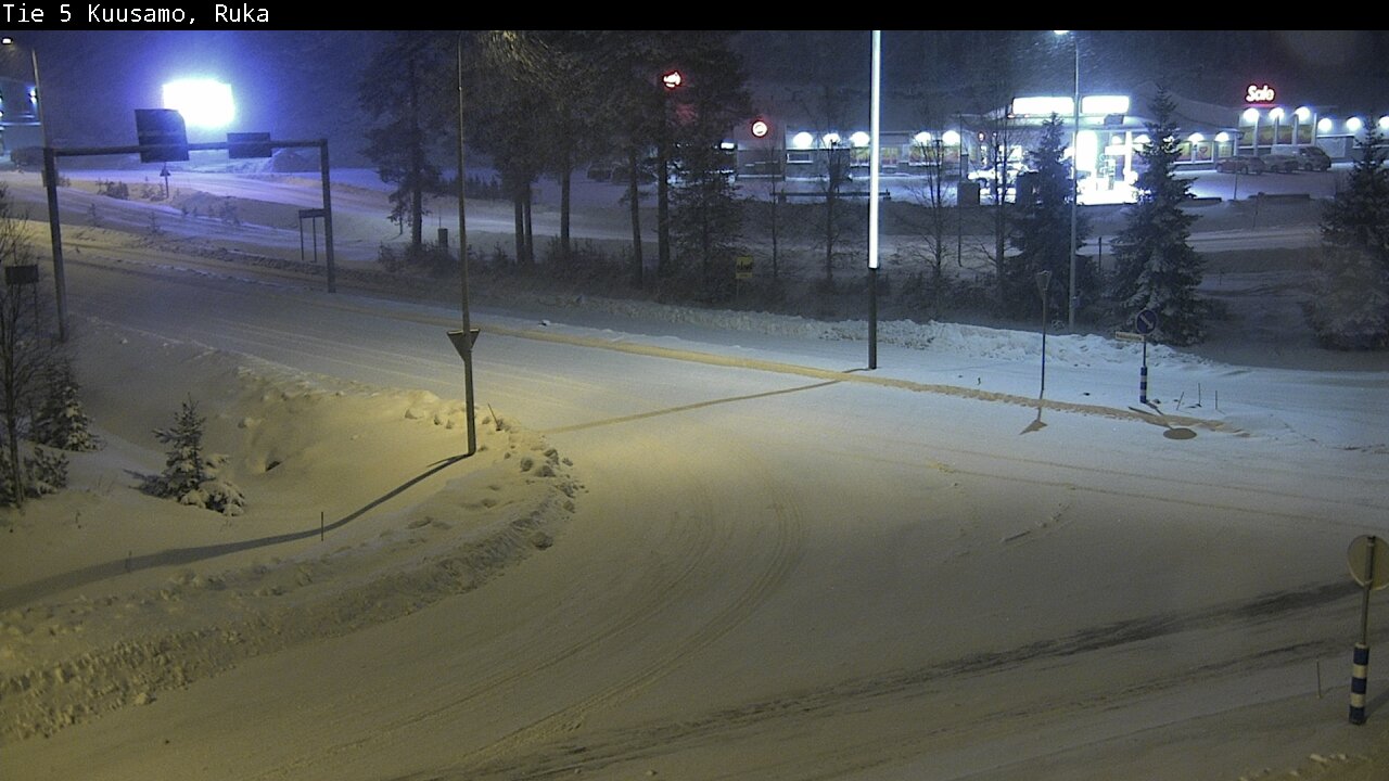 Weather Camera Image Väg 5 Kuusamo, Ruka, Kuusamo, Pohjois-Pohjanmaa