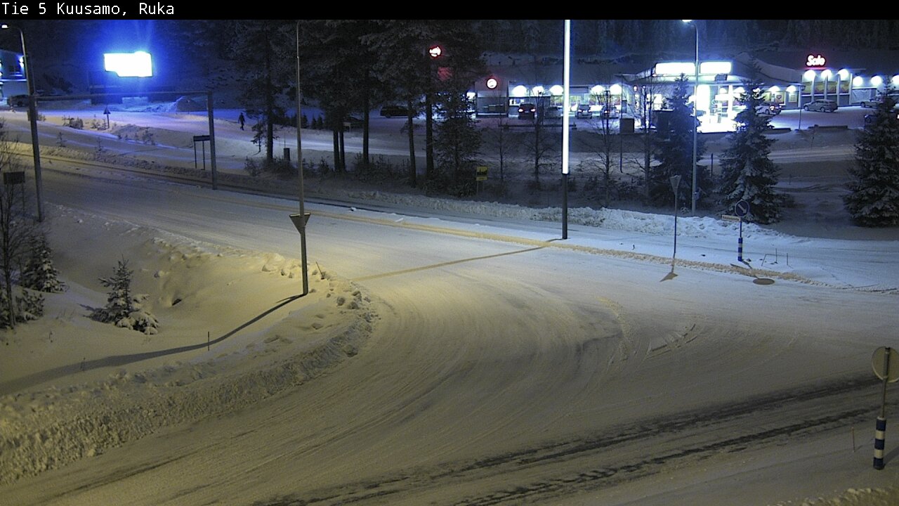 Weather Camera Image Väg 5 Kuusamo, Ruka, Kuusamo, Pohjois-Pohjanmaa