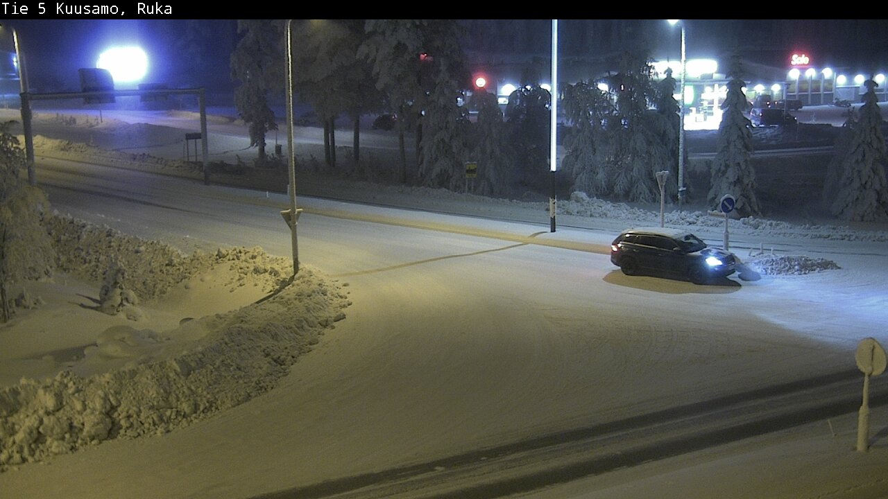 Weather Camera Image Väg 5 Kuusamo, Ruka, Kuusamo, Pohjois-Pohjanmaa